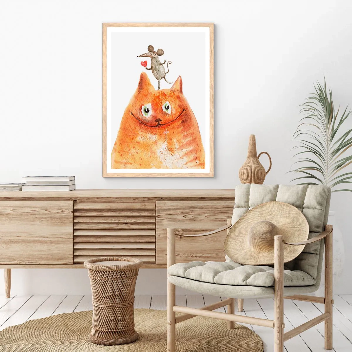 Poster în ramă de stejar deschis - Paradoxurile iubirii - 30x40 cm