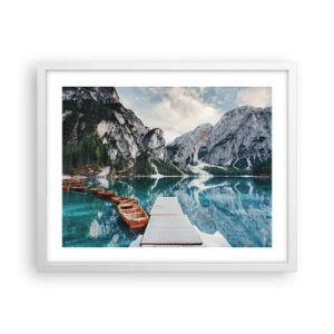 Poster în ramă albă - Îți vom arăta frumusețea - 50x40 cm