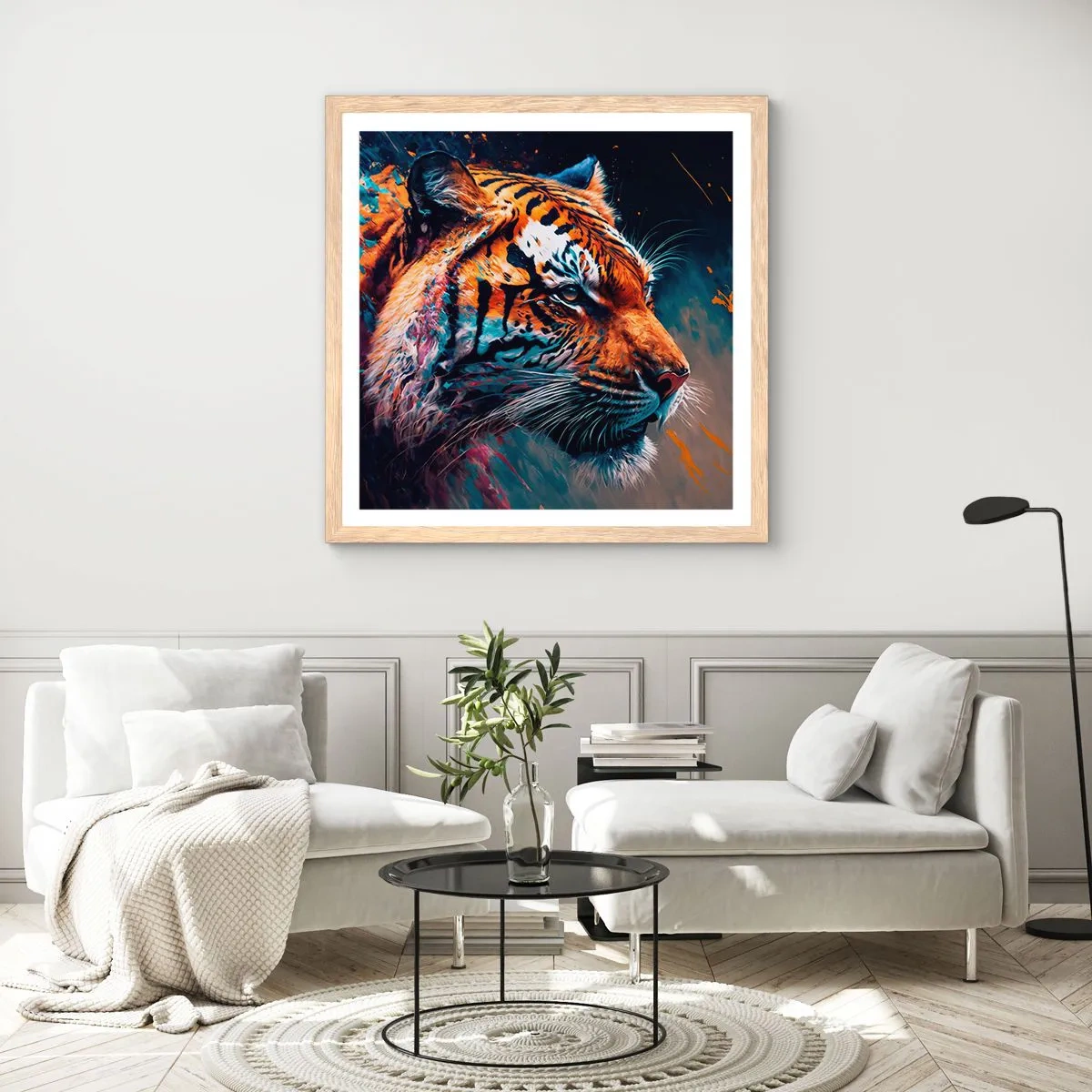 Poster în ramă de stejar deschis - Frumusețe sălbatică - 40x40 cm