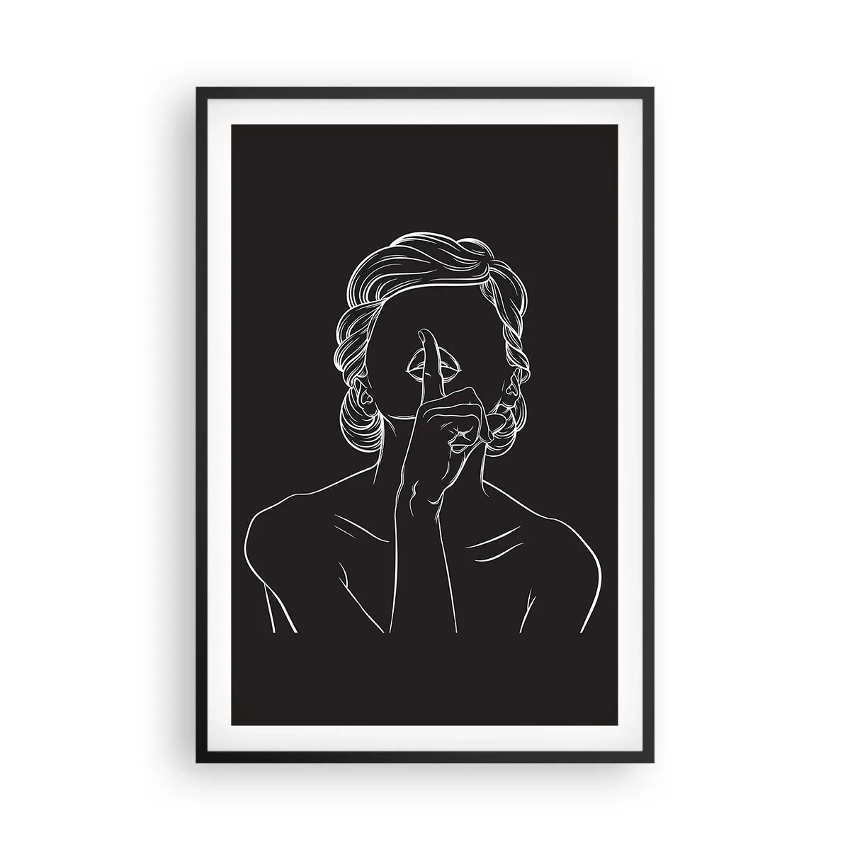 Poster în ramă neagră - Frumusețea înflorește în tăcere - 61x91 cm