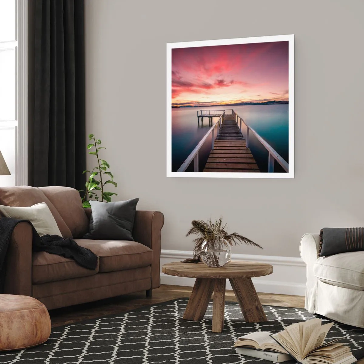 Poster - Flacăra blândă a serii - 50x50 cm