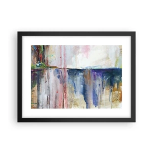 Poster în ramă neagră - Impresii și asociații colorate - 40x30 cm