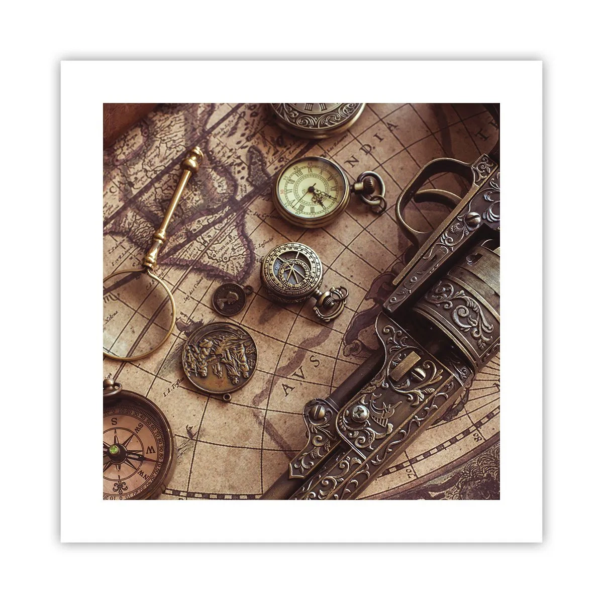 Poster - Sugestii de aventură - 40x40 cm