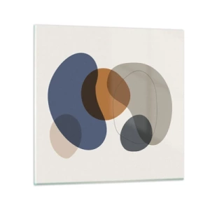 Tablou pe sticlă - Picături de culoare - 60x60 cm