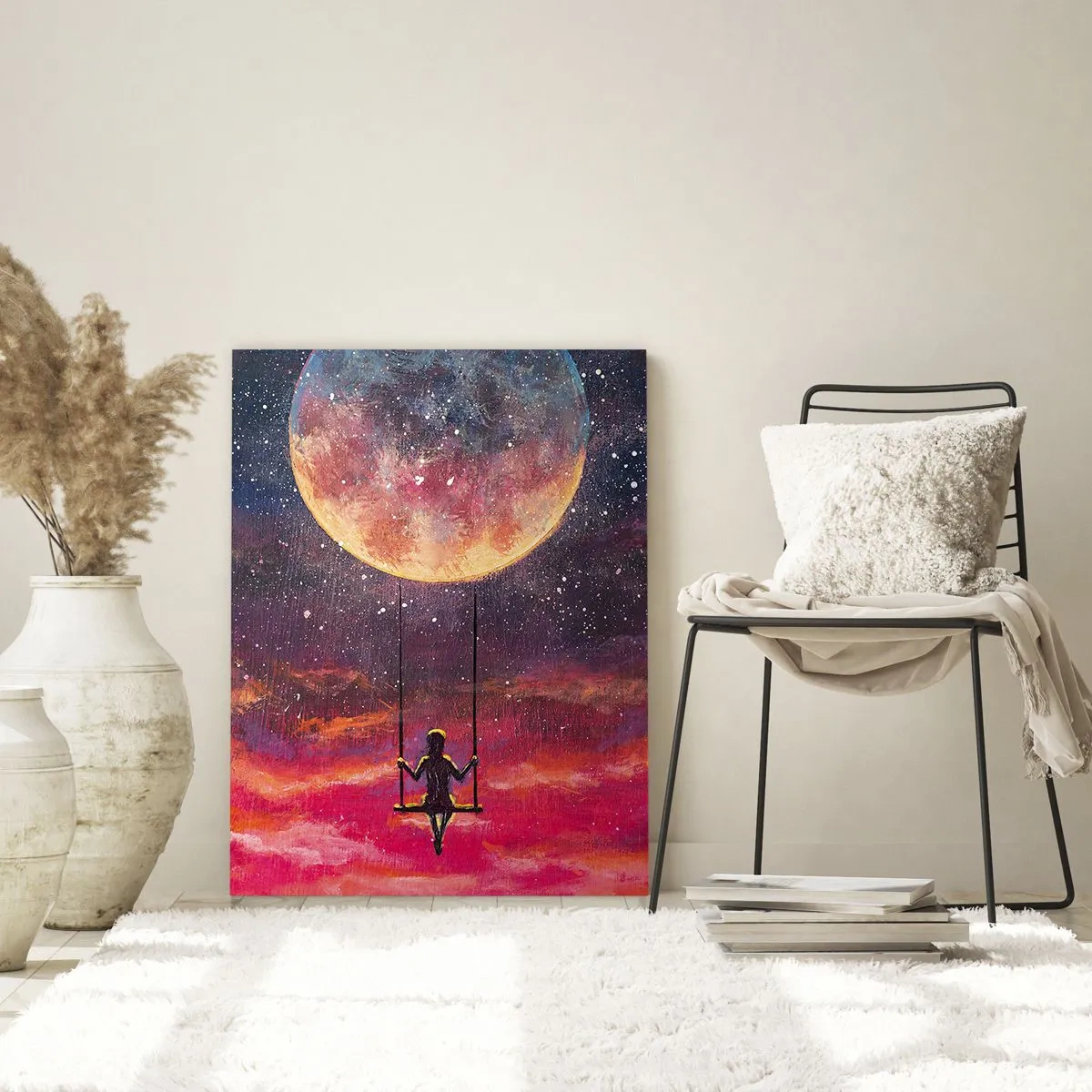 Tablou pe sticlă - Cu capul în nori - 50x70 cm