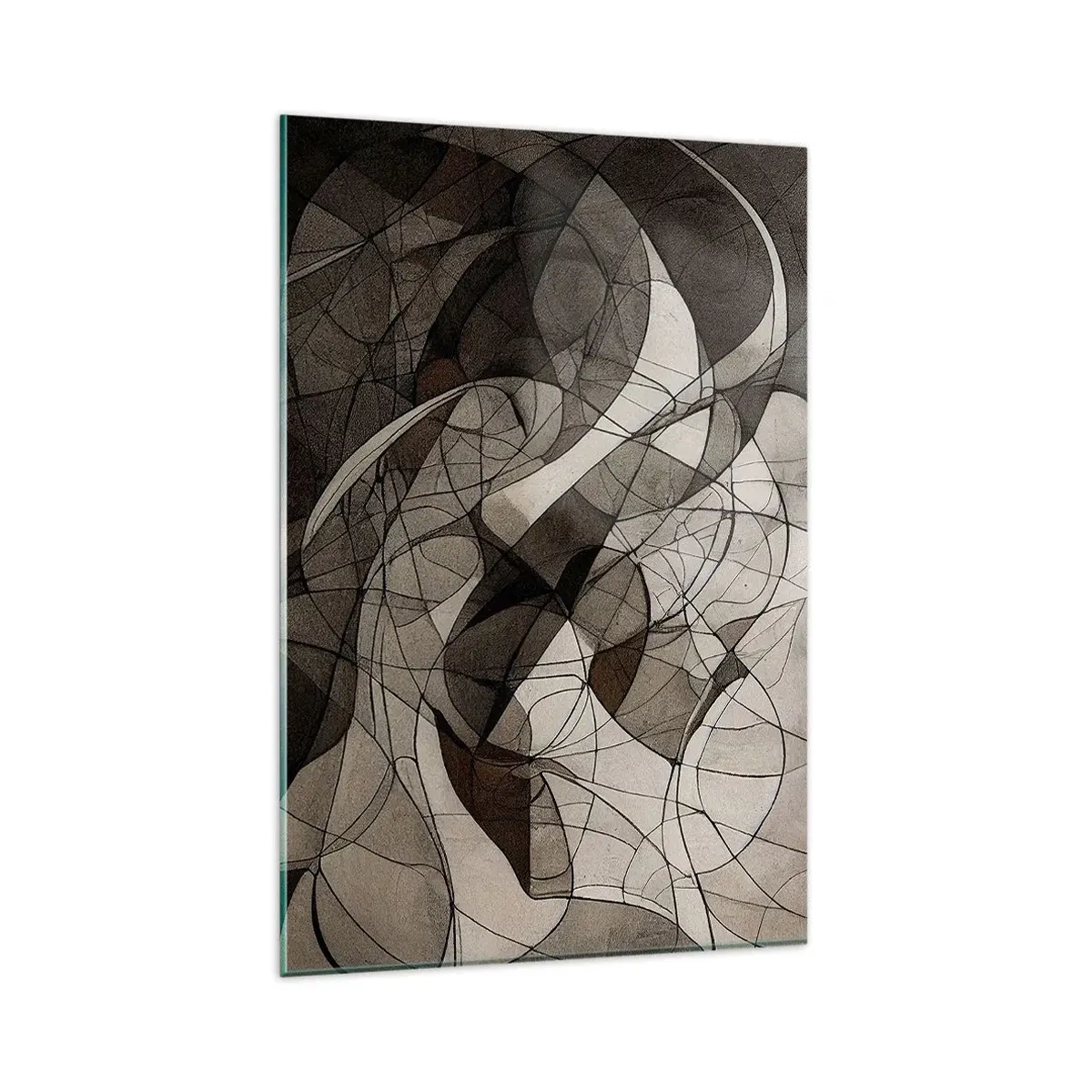 Tablou pe sticlă - Circulația culorilor pământului - 80x120 cm