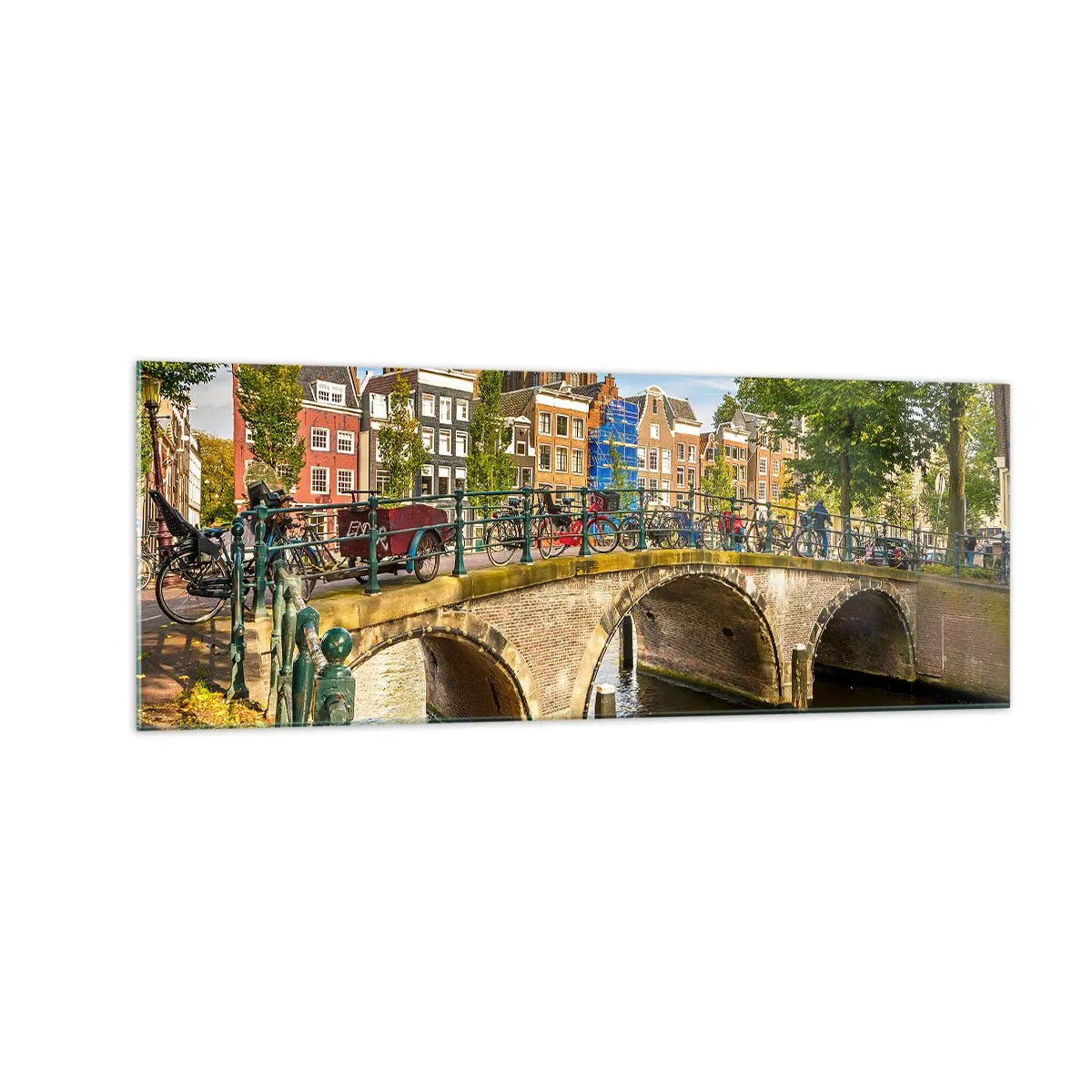 Tablou pe sticlă - Primăvara lângă canal - 140x50 cm