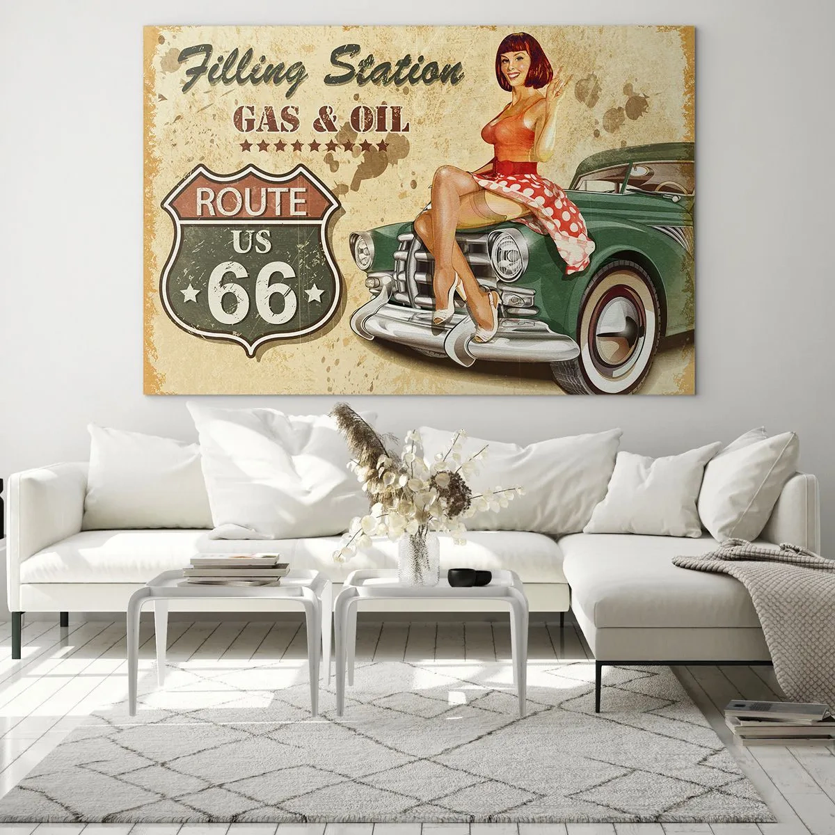 Tablou pe sticlă - Extraordinari ani '40. - 100x70 cm