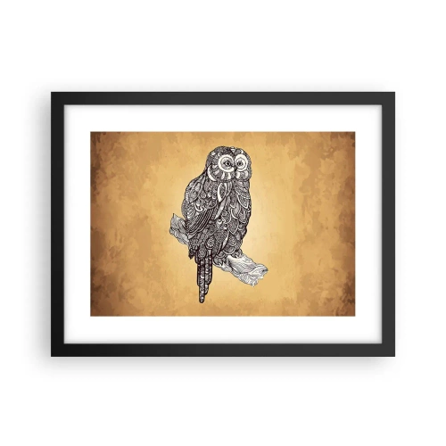 Poster în ramă neagră - Ornamente complicate de înțelepciune - 40x30 cm