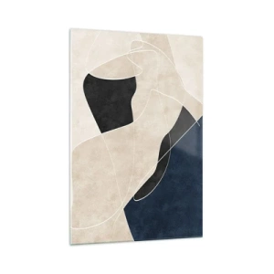 Tablou pe sticlă - Compoziție abstractă - contrast de culori - 70x100 cm