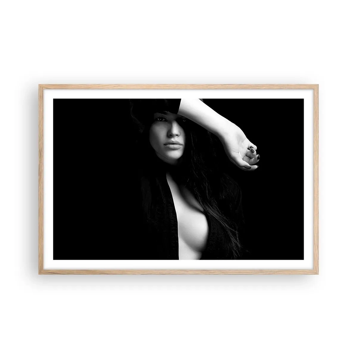 Poster în ramă de stejar deschis - Școala de seducție - 91x61 cm