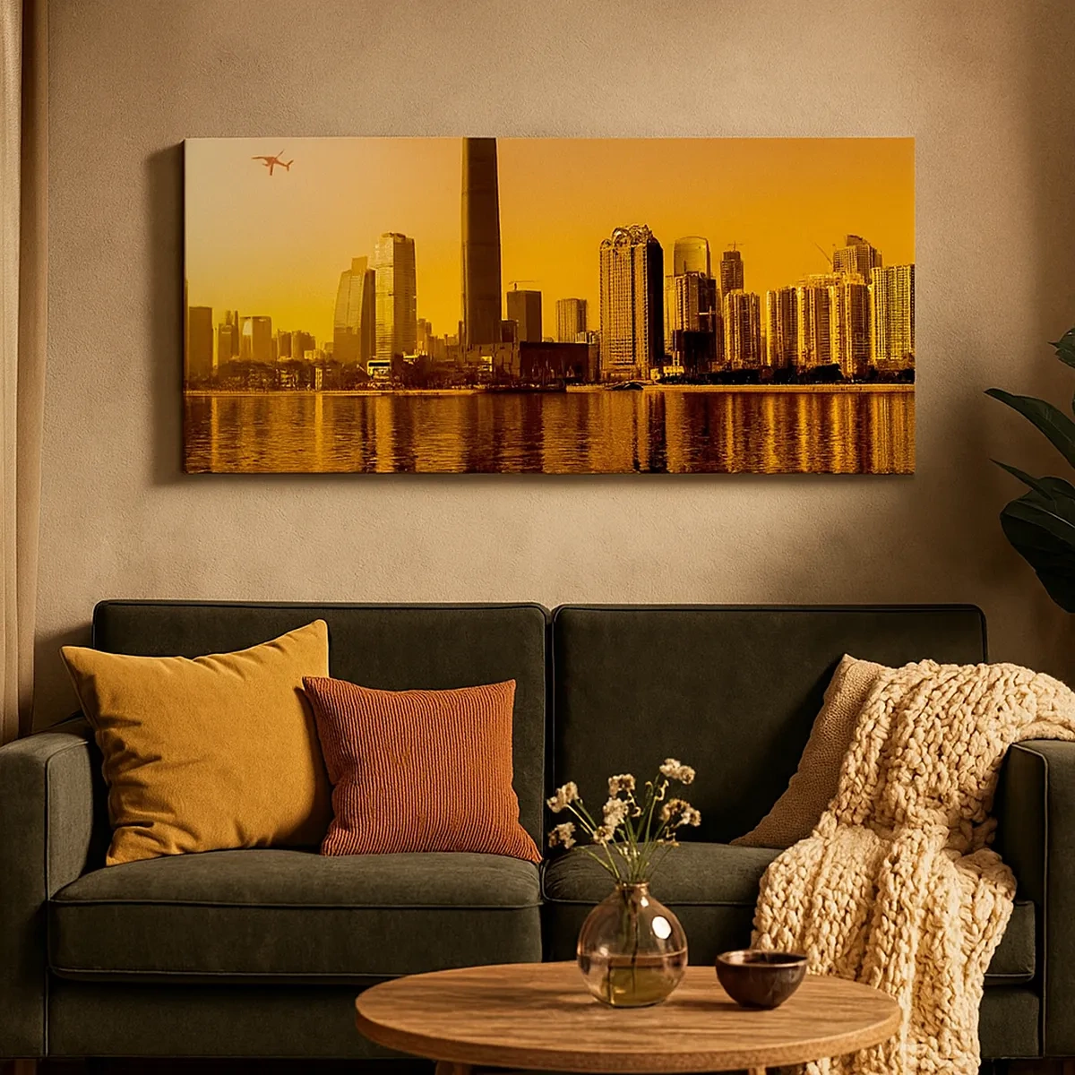 Tablou pe pânză - Orașul de aur - 30x30 cm