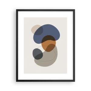 Poster în ramă neagră - Picături de culoare - 40x50 cm