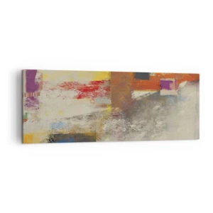 Tablou pe pânză - Geometria culorilor - 140x50 cm