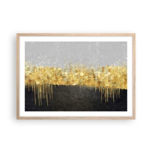 Poster în ramă de stejar deschis - Înăuntru și în sus - 70x50 cm