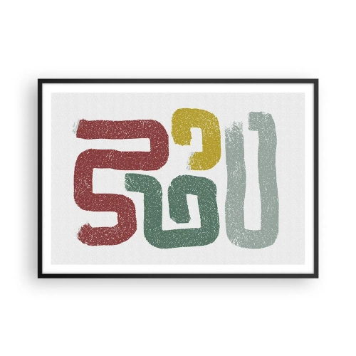 Poster în ramă neagră - Într-o limbă necunoscută - 100x70 cm