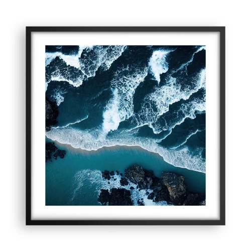 Poster în ramă neagră - Înfășurate în valuri - 50x50 cm