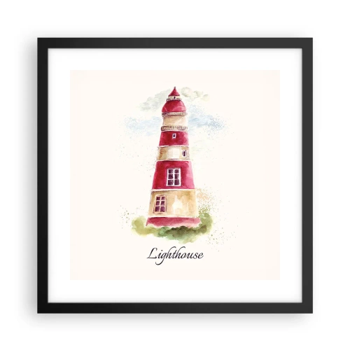 Poster în ramă neagră - Întotdeauna vreme bună - 40x40 cm