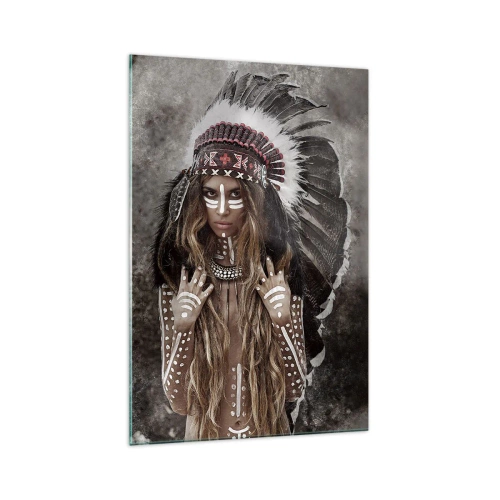 Tablou pe sticlă - Secretul puterii tribale - 70x100 cm