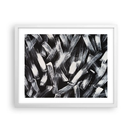 Poster în ramă albă - Abstracție în spirit industrial - 50x40 cm