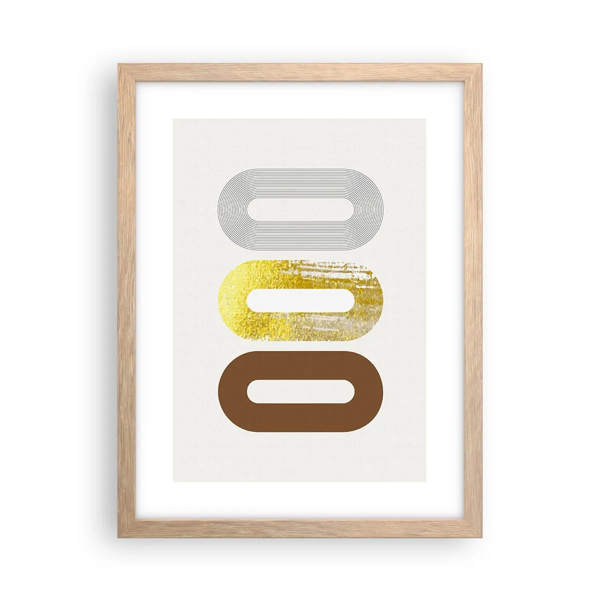 Poster în ramă de stejar deschis - Ooo! - 30x40 cm