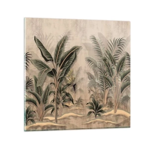 Tablou pe sticlă - Gravură în stil colonial - 40x40 cm