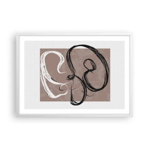 Poster în ramă albă - Compoziția - căutarea plenitudinii - 70x50 cm