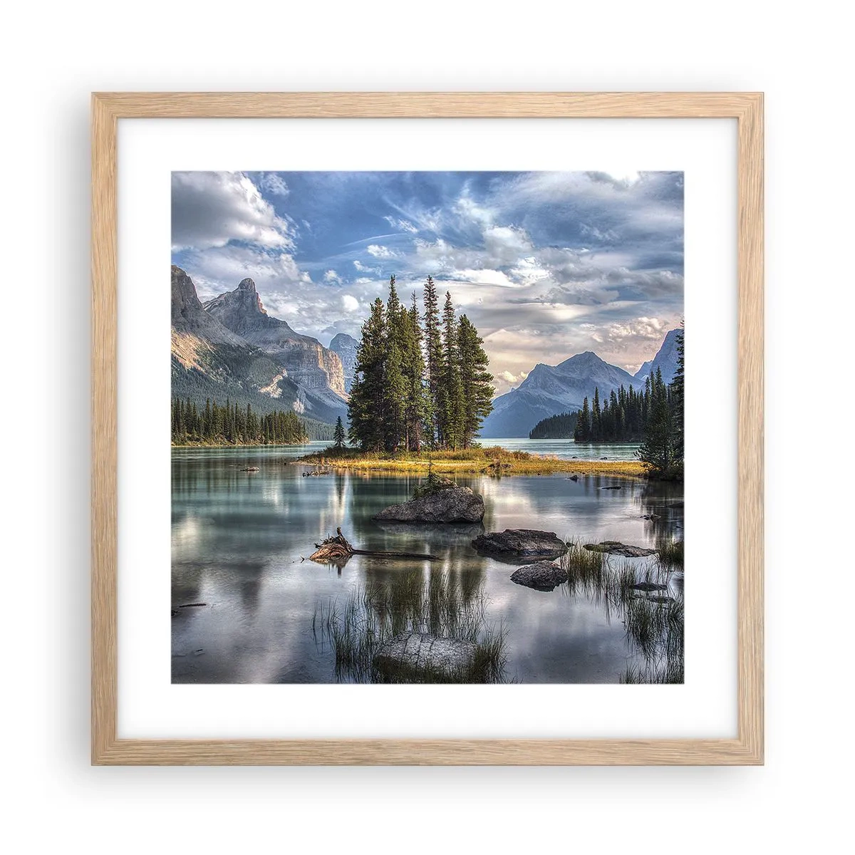 Poster în ramă de stejar deschis - La o apă mare și limpede… - 40x40 cm