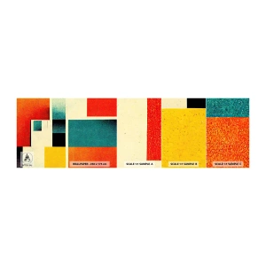 Mostră tapet autocolant Deluxe Sticker - Abstracție geometrică - energie bună - Pătrate, În vârstă, Bucată - 100x30 cm