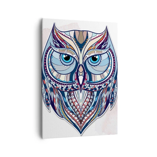 Tablou pe pânză - Bufniță ornamentală artistică - 50x70 cm