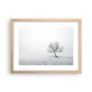 Poster în ramă de stejar deschis - Împotriva neantului - 40x30 cm