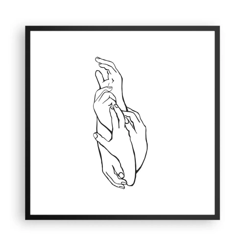 Poster în ramă neagră - Atingere bună - 60x60 cm