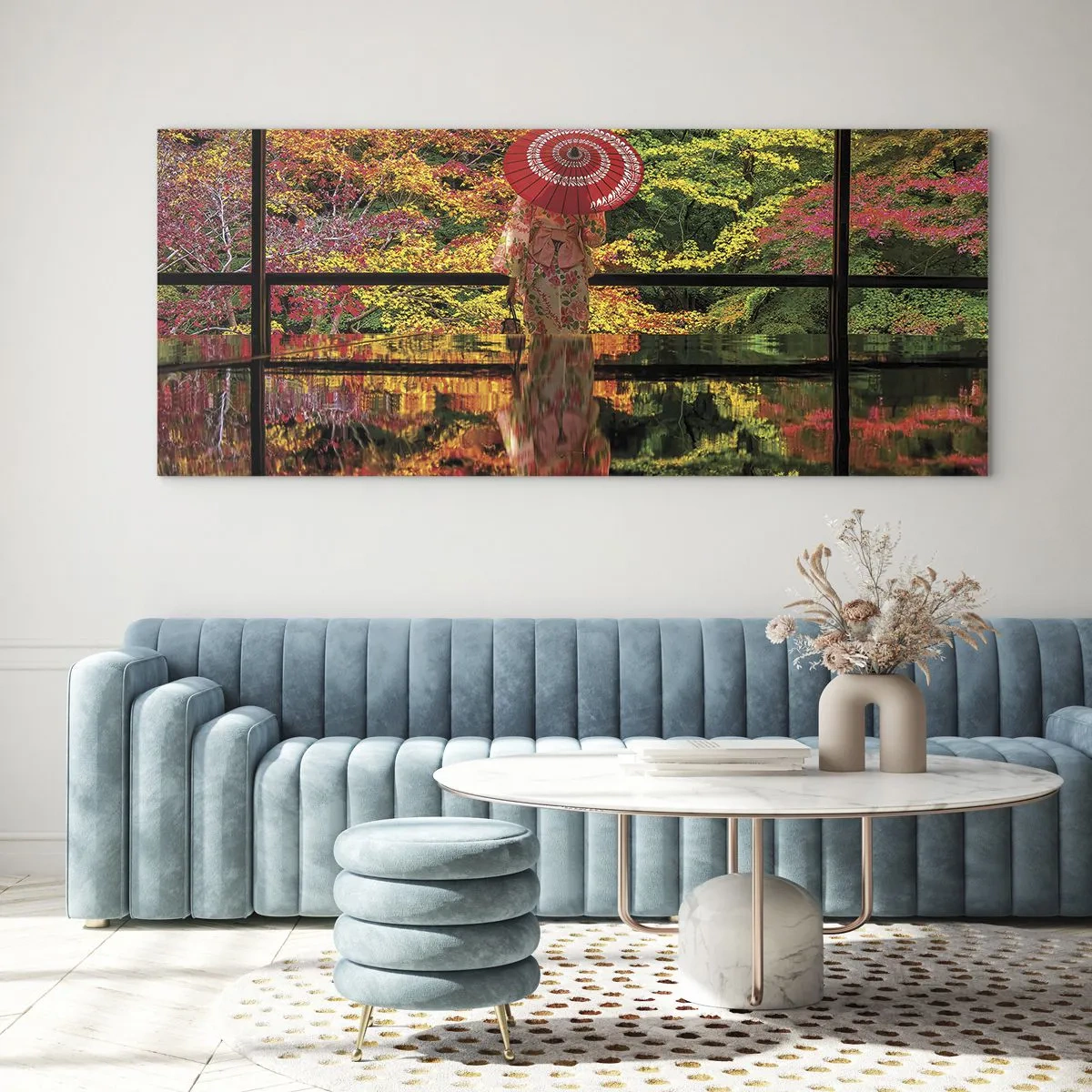 Tablou pe sticlă - În templul naturii - 100x40 cm