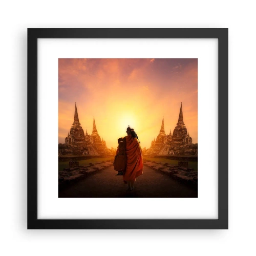 Poster în ramă neagră - În pace prin eternitate - 30x30 cm