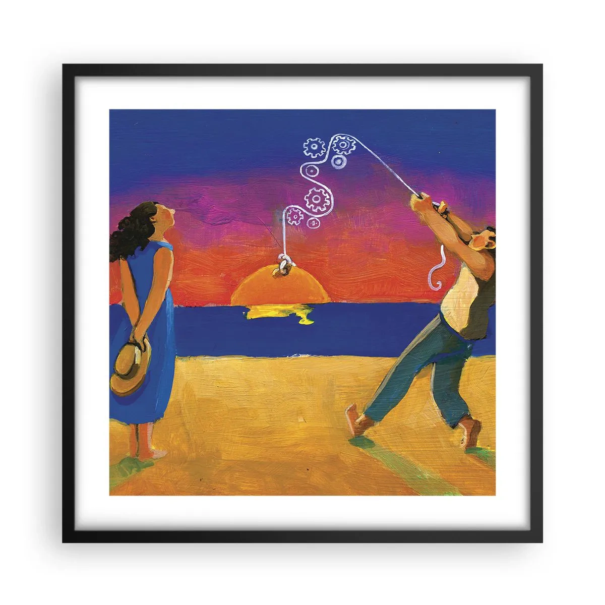 Poster în ramă neagră - Mai mult decât o stea din cer - 50x50 cm