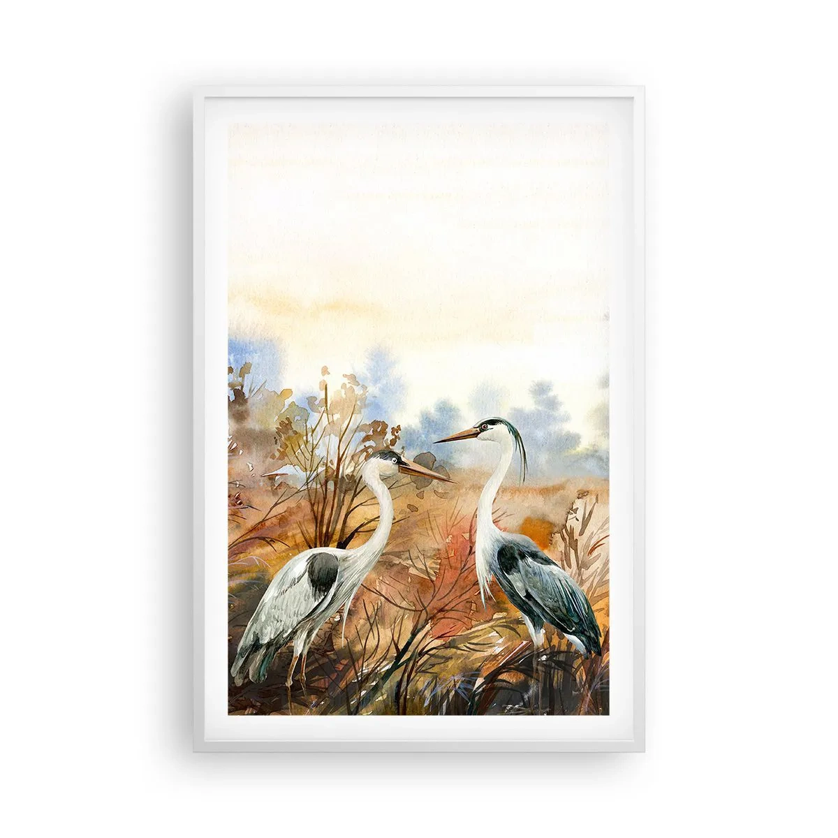 Poster în ramă albă - Încotro în toamnă? - 61x91 cm