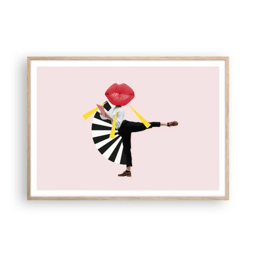 Poster în ramă de stejar deschis - Artă pop suprarealistă - 100x70 cm