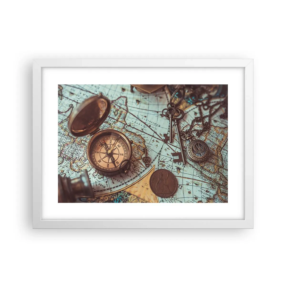 Poster în ramă albă - Pentru aventurierul din tine - 40x30 cm