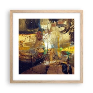 Poster în ramă de stejar deschis - Rece, călduț, fierbinte - 40x40 cm