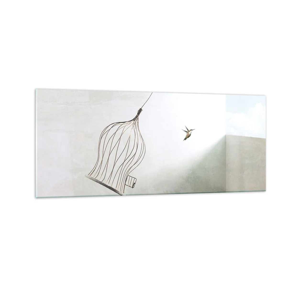 Tablou pe sticlă - Eliberat - 100x40 cm