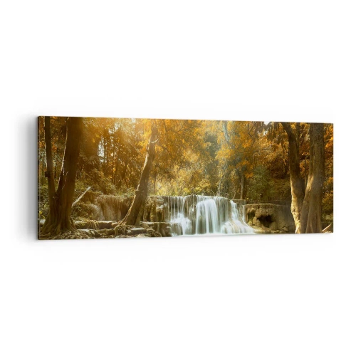 Tablou pe pânză - Cascadă în parc - 140x50 cm