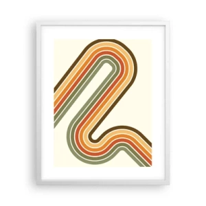 Poster în ramă albă - Cu zigzag până la destinație - 40x50 cm