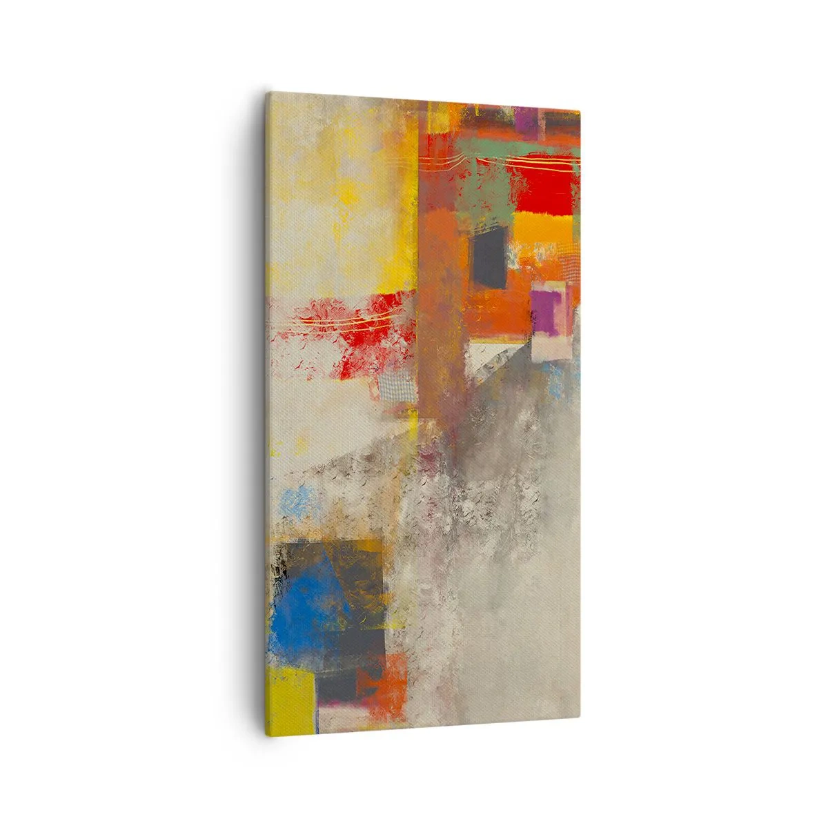 Tablou pe pânză - Geometria culorilor - 55x100 cm