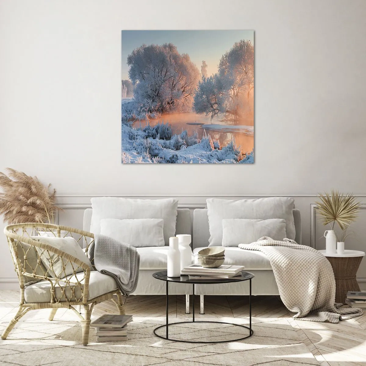 Tablou pe sticlă - Totul strălucește în cristal însorit - 60x60 cm