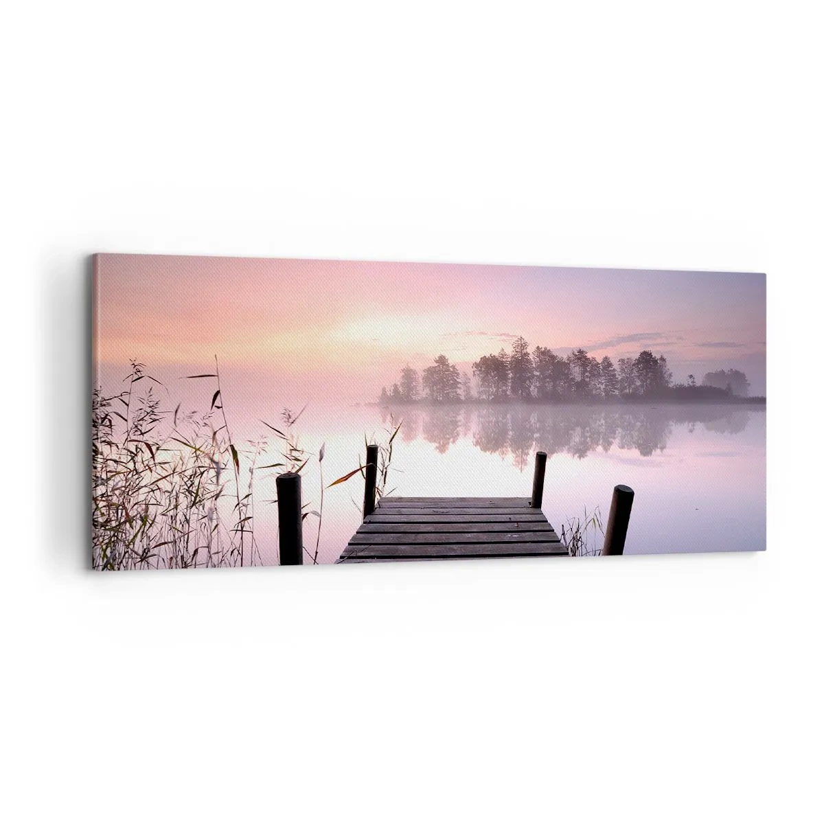 Tablou pe pânză - Din ceața de liliac... - 100x40 cm