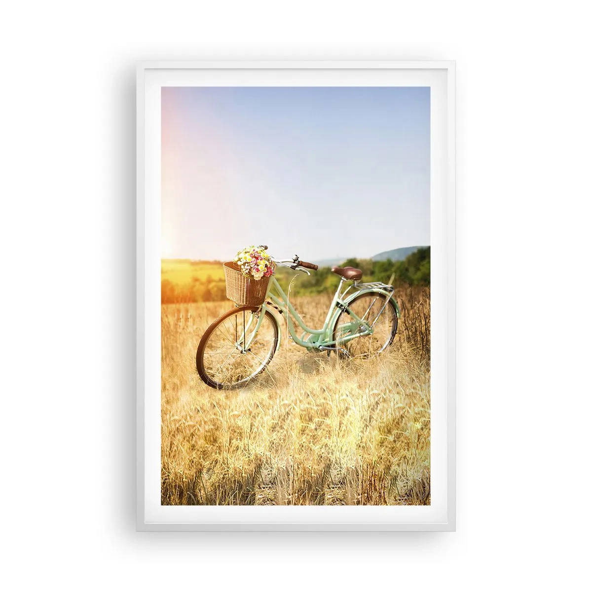 Poster în ramă albă - Mă odihnesc aici un pic - 61x91 cm