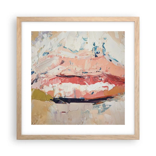 Poster în ramă de stejar deschis - Trezește simțurile - 40x40 cm