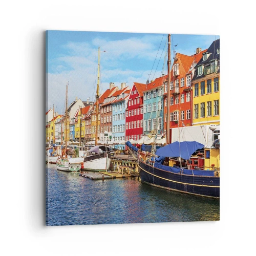 Tablou pe pânză - Portul vesel - 70x70 cm