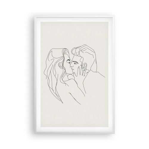 Poster în ramă albă - Încurcați în sentimente - 61x91 cm