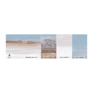 Mostră de Tapet Standard Eco - Un peisaj ambiguu - Bucată, Luminos, Minimalism - 100x30 cm
